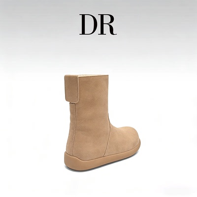 DR官方正品磨砂皮中跟雪地靴中筒欧美冬季保暖2025新款短筒靴子