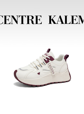 【CENTREKALEM专柜】休闲风女鞋低帮系带运动休闲鞋内增高圆头