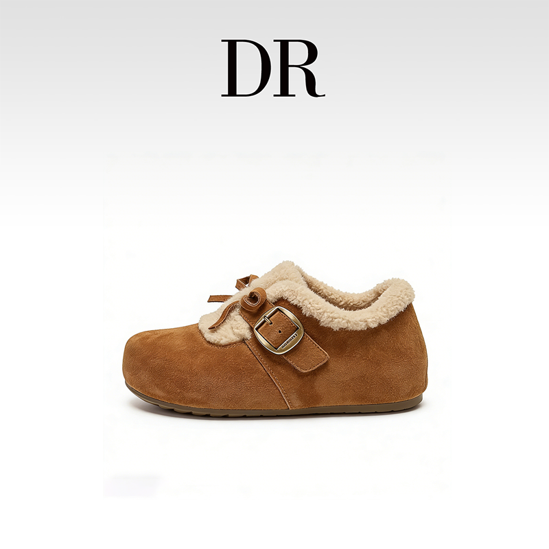 DR官方正品2025年冬季加绒毛毛鞋软底勃肯鞋纯色舒适百搭保暖呢子,女鞋,勃肯鞋/软木鞋,淘宝优惠券,粉丝福利购,淘宝优惠卷