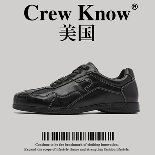 【美国CREW KNOW高奢】德训鞋男款女轻便2026新款平底系带潮休闲
