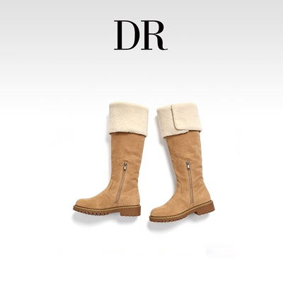 DR官方正品巨显瘦复古时装靴女过膝四季通用厚底欧美2026年春季