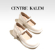 时尚 潮流女 一字扣带粗跟圆头春季 浅口单鞋 CENTREKALEM鞋 履