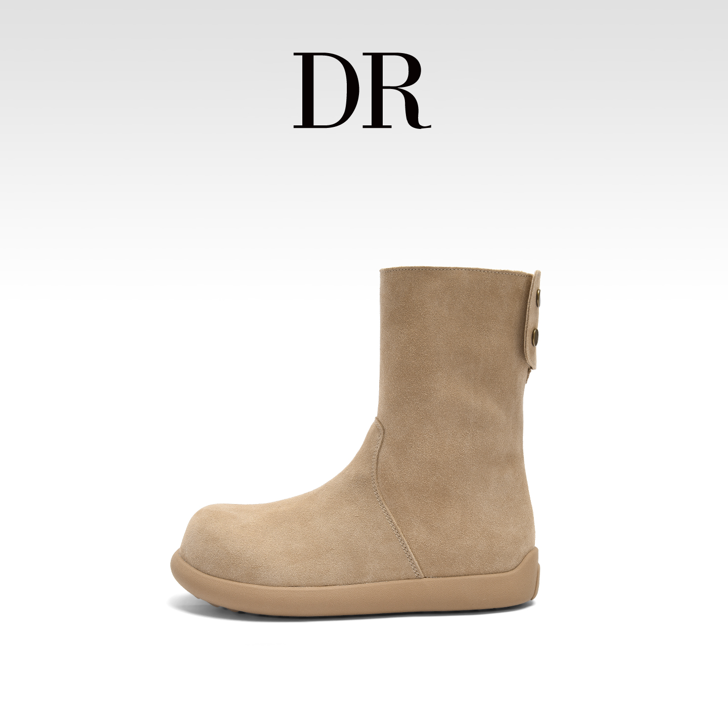 DR官方正品短靴女2025新款秋冬加绒内增高冬季女鞋勃肯堆堆马丁靴