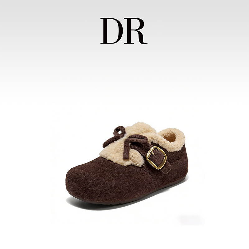 DR官方正品2025年冬季加绒软底勃肯休闲搭扣低跟勃肯鞋平底圆头,女鞋,勃肯鞋/软木鞋,淘宝优惠券,粉丝福利购,淘宝优惠卷