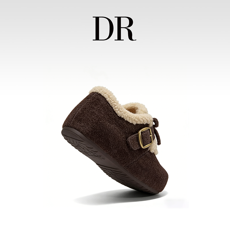 DR官方正品2025年冬季加绒软底勃肯鞋纯色青年舒适复古保暖毛绒,女鞋,勃肯鞋/软木鞋,淘宝优惠券,粉丝福利购,淘宝优惠卷