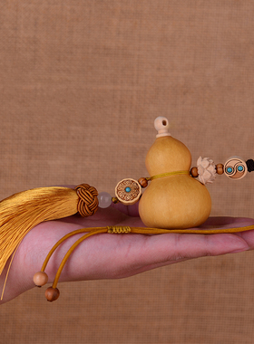 葫芦挂件手作门对门天然铜钱邻居客厅卧室车挂玄关吉祥中国结摆件