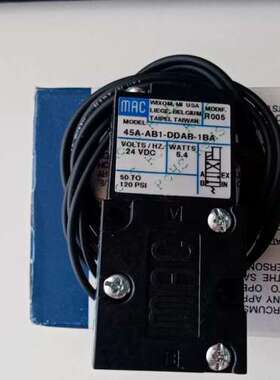 MAC电磁阀45A-AB1-DDAB-1BA,全新原装进