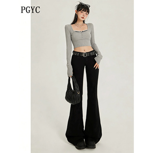 品格原创牛仔辣妹微喇牛仔裤女2026新款低腰宽松显瘦百搭阔腿裤子