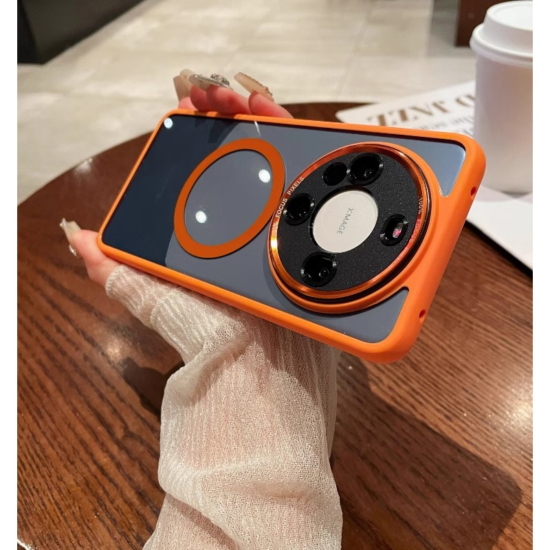 Magsafe磁吸金属镜头精孔字母适用华为mate60手机壳新款mate60pro高级感透明mt60全包磨砂硅胶防摔保护套男女