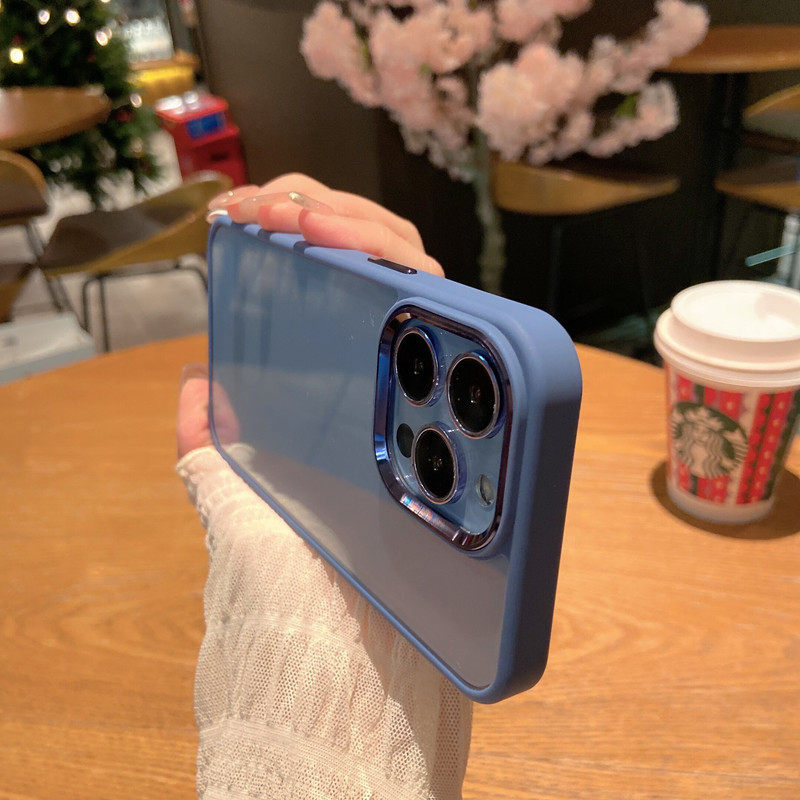 高级感远峰蓝iphone13pro手机壳新款苹果13透明13promax十三香手机套适用ip12女款全包网红ipone硅胶防摔软壳
