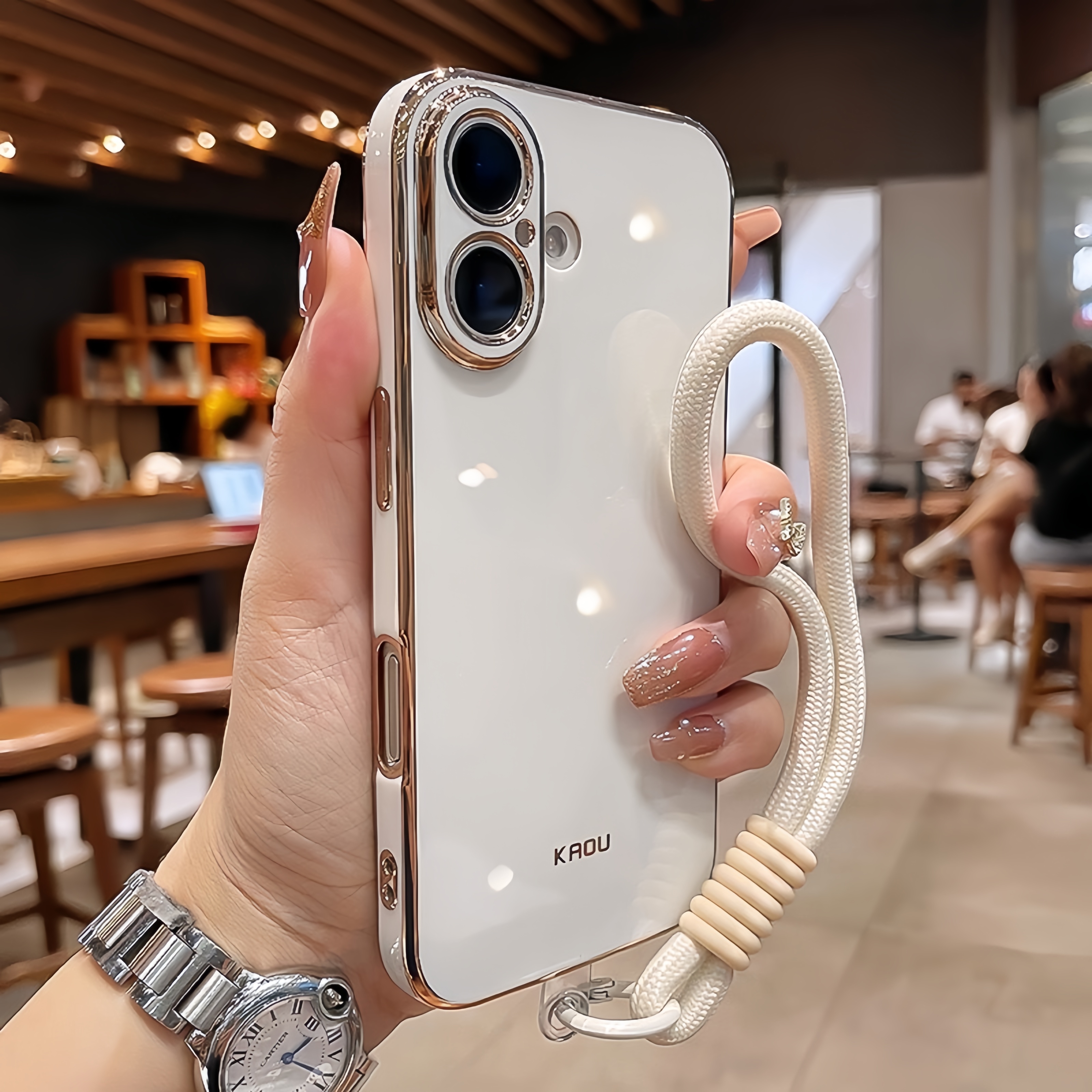 带挂绳手腕适用iphone17手机壳苹果17promax镜头全包16pro新款高级感15电镀防摔14保护13女外壳pm硅胶12套air