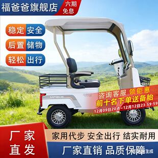 小巴士电动四轮车接送孩子a2电瓶车老年人代步车新能源老爷乐