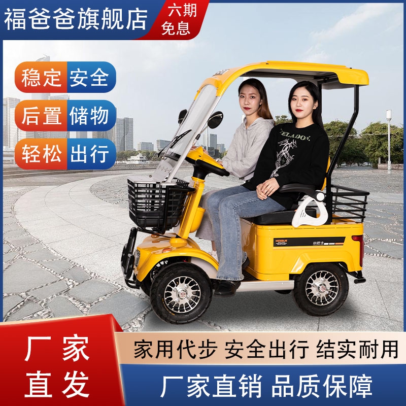 小巴士电动四轮车接送孩子e20电瓶车老年人代步车老头乐新能源