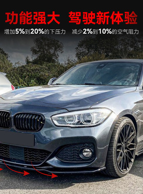 适用2015-2019宝马bmw1系f20 f21 118i 120i M-Pack2前铲前唇改装