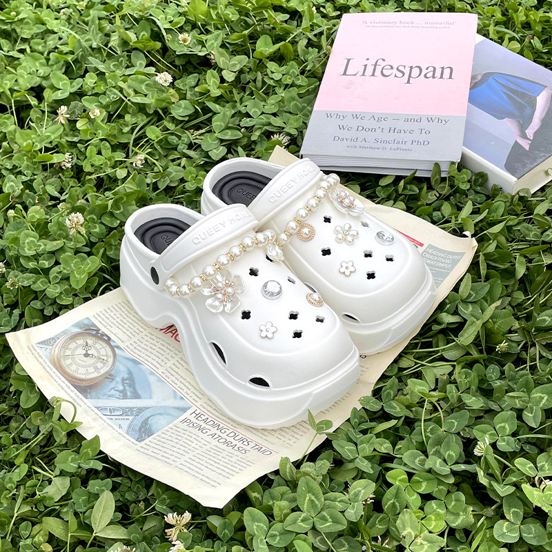 如沐丽时尚外穿厚底增高百搭卡通可DIY柔软两穿洞洞鞋,居家布艺,居家凉拖/凉鞋,淘宝优惠券,粉丝福利购,淘宝优惠卷