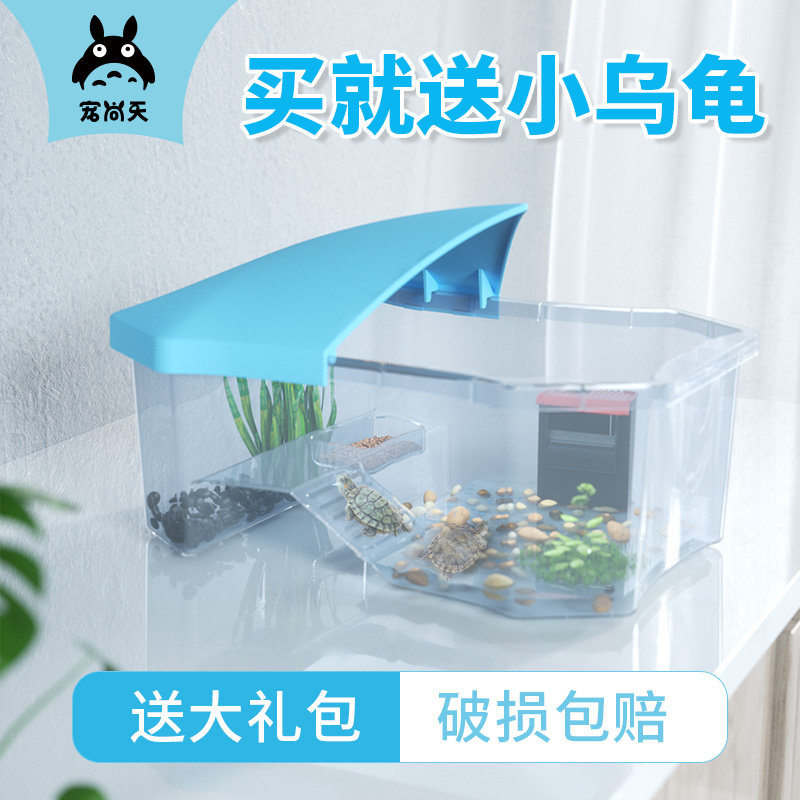 乌龟缸 送2只小乌龟巴西龟中华龟/鳖
