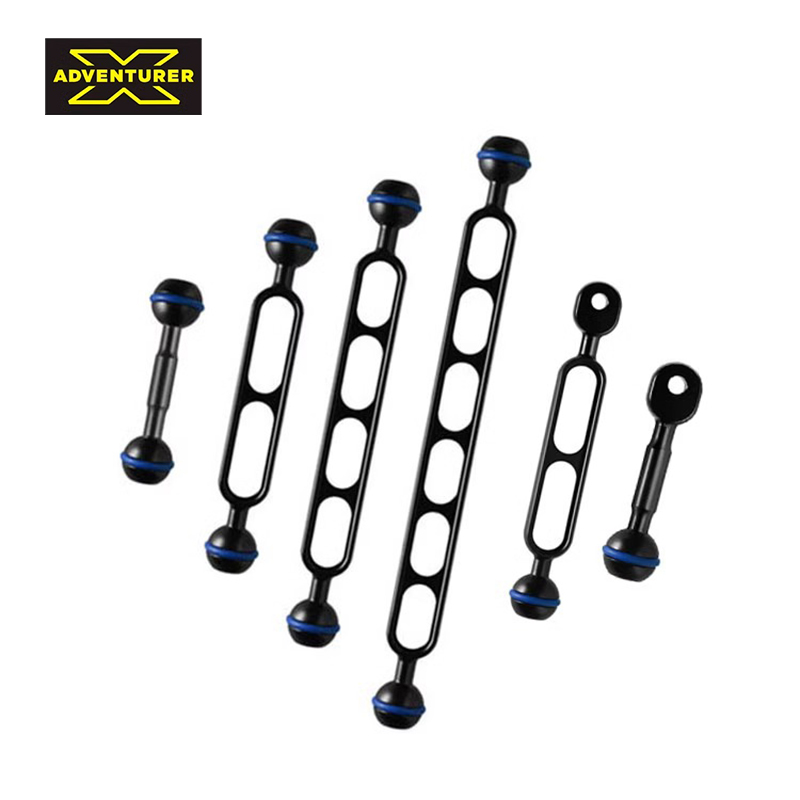 X-ADVENTURER探险家蛇臂YS接头灯臂潜水壳手拧热靴球头Gopro接口