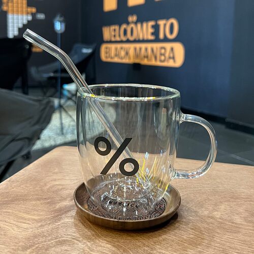 阿拉比卡双层真空玻璃杯