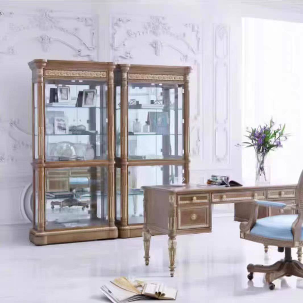 福溢家具 法国风凡尔赛玫瑰书房家具法式办公桌办公椅书桌书椅