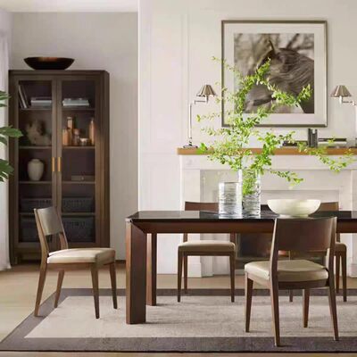 木木年华harbor house美式餐桌简约餐厅家具大理石实木餐桌椅定制