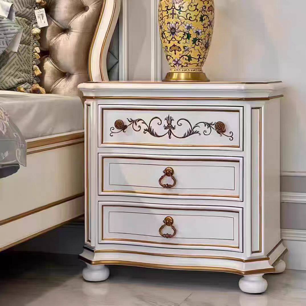 福溢家具意大利风维罗纳系列床头柜欧式实木卧室储物柜边几柜角柜