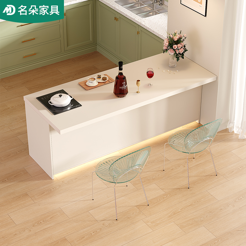 名朵吧岛台大容量储物岩板台面