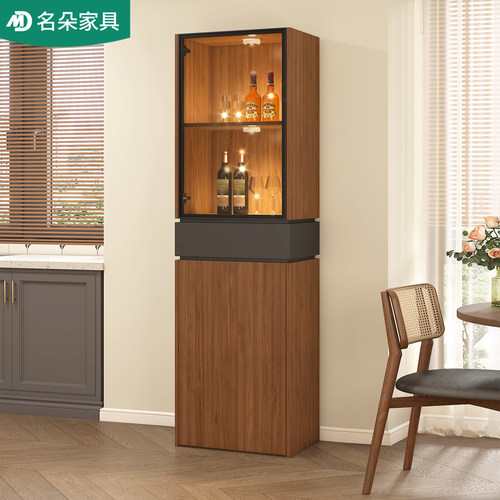 名朵实木酒柜展示柜客厅靠墙玻璃