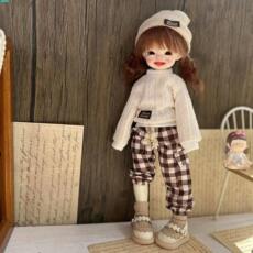 Одежда для кукол BJD 【春日毛衣套装】bjd6分娃衣毛衣上衣裤子30cm娃衣服公主换装6/1