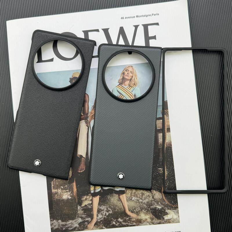 大孔适用vivo X fold5手机壳新款xfold5折叠屏保护套素皮碳纤维纹简约商务创意高档小众潮牌限量版男后盖外壳,3C数码配件,手机保护套/壳,淘宝优惠券,粉丝福利购,淘宝优惠卷