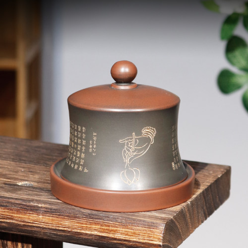 钦州坭兴陶茶杯高档主人杯心经杯