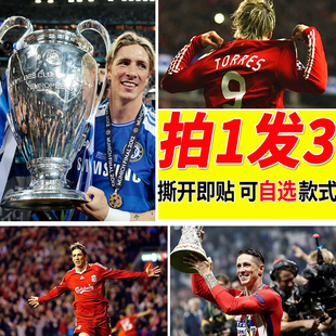 托雷斯海报足球明星大尺寸宿舍壁纸自粘卧室墙贴寝室装饰画挂画