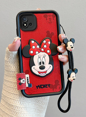 适用realme真我C11 2021手机壳卡通realmec11可爱皮纹公仔米奇动漫图案立体趣味外壳