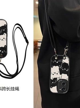 库洛米适用vivoY375G手机壳爱心猫咪Y385G挂绳Y37M5G好看斜跨Y37Pro少女卡通图案可爱保护壳