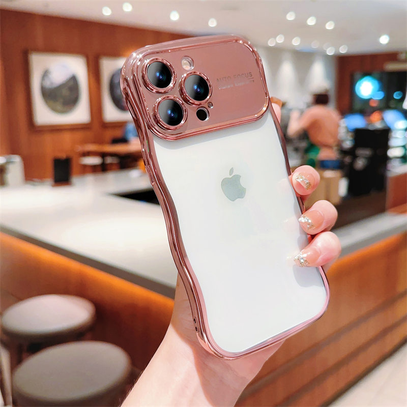 波浪边男女电镀全包镜头保护套