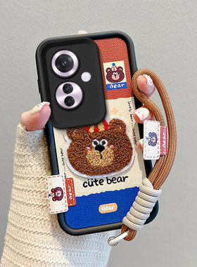 适用OPPOF25Pro手机壳刺绣皮纹opopF25Pro情侣卡通可爱女oopof25pro保护套新款oppif25por个性搞怪f25por搞怪