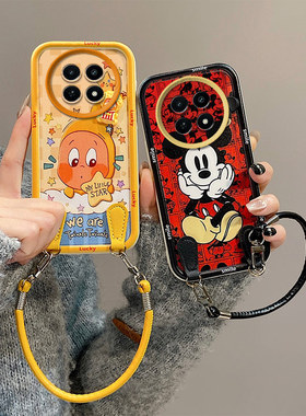 米奇库洛米适用realme真我C65手机壳卡通可爱女reamle一体手绳Narzo70X保护套relamec65个性时尚男女narzo7ox