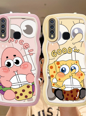适用于vivo y5s手机壳卡通搞怪V1941A个性软硅胶viviy5s保护套可爱日韩少女vovo u3简约时尚vlvoy5s海绵宝宝