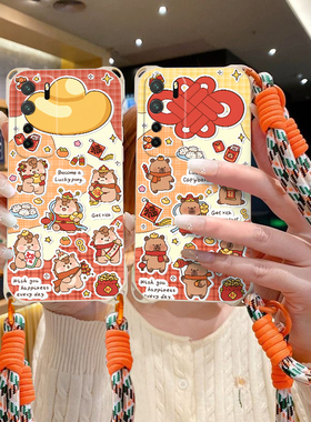 2026马上发财适用华为P40Lite5G版手机壳新年小马情侣男女卡通本命年红色趣味保护壳