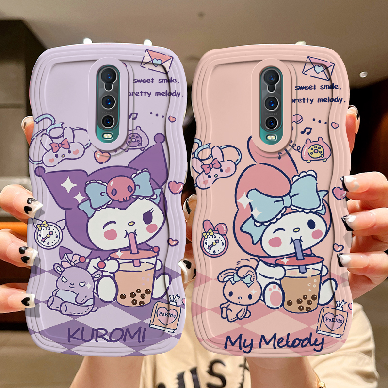 适用OPPO R17pro手机壳卡通搞怪PBDM00波浪纹opopr17保护套PBEM00时尚可爱女生ooppr17pr0硅胶波浪全包oppir