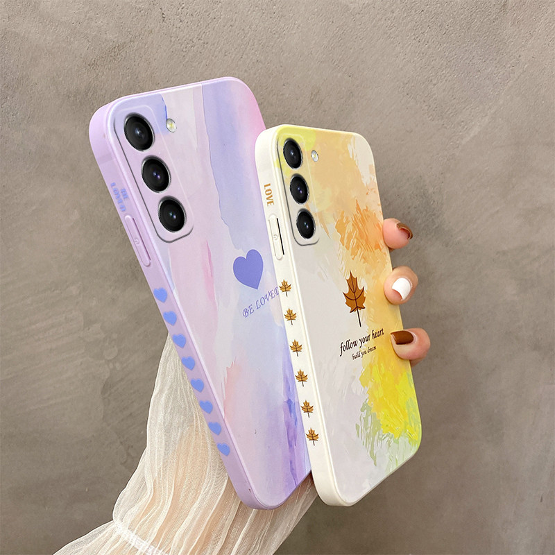 适用三星s21fe手机壳简约可爱心galaxy S21FE全包摄像头硅胶三星s21-fe保护套新款潮女s2lfe直边防摔sxa21fe