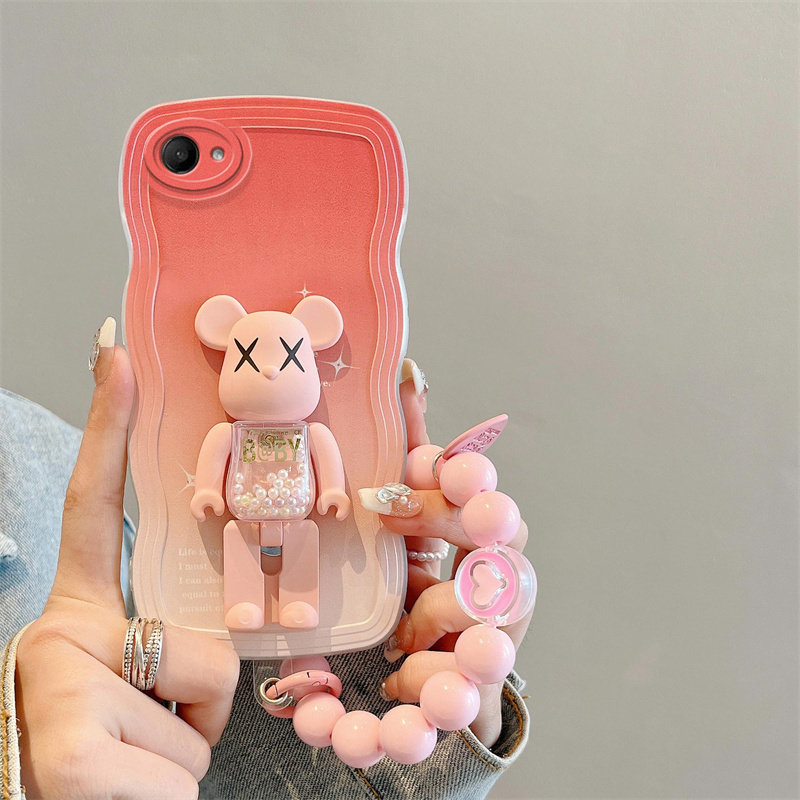 适用于OPPO R9s手机壳日韩可爱少女oopp r9st加手链opop r9stma保护套ins风潮牌暴力熊opoo r9s搞怪硅胶男女