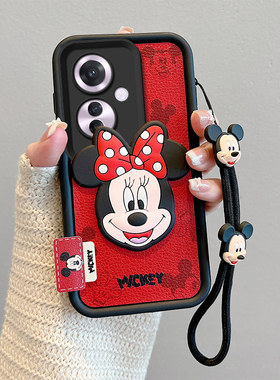 适用OPPOF25Pro手机壳卡通可爱少女f25pro皮纹公仔米奇opop f25por保护套时尚新款oppi f25pr0个性米妮高颜值