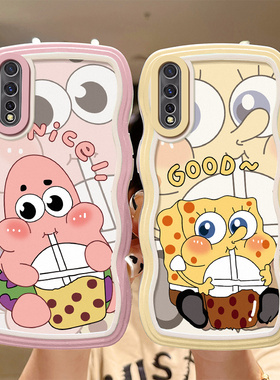 适用vivo y7s手机壳卡通搞怪新款V1913T可爱少女vovoy7s个性海绵宝宝vlvoy7s保护套viviy7s时尚女viov z5硅胶