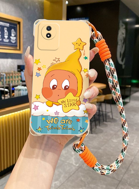 星星人适用vivoY112023斜跨手机壳小众日韩高级y112023卡通可爱少女vovo硅胶时尚男女Y112023个性手绳保护套