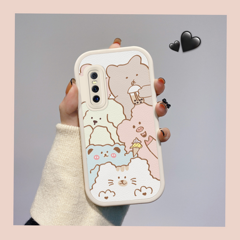 适用vivox27手机壳ins动漫新品vlvox27全包防摔viovx27网红硅胶voivx27卡通皮纹vivix27手机套超萌v1838a软壳