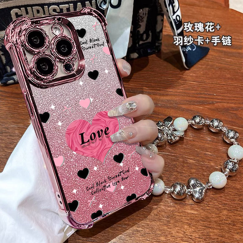 闪粉电镀爱心适用iQOOZ9X手机壳简约高颜值iqqoNEO9潮男女IQOO12/iqoo13卡通日韩女iqooz7i保护套neo7/8透明
