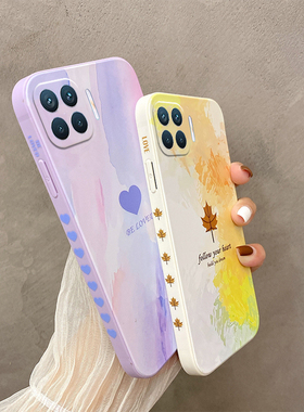 适用于oppof17pro手机壳f17pro镜头全包oppof17pro网红情侣opop保护套oopp卡通f17por简约油画0pp0f17pro硅胶