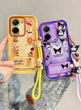 KT镜子支架适用红米A54G手机壳日韩可爱女个性时尚男女红米A54G卡通保护套硅胶米奇星星人外壳红米A5 4G