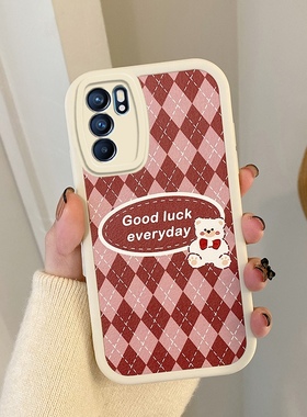 适用opporeno65g手机壳少女粉色0pp0reno6个性软硅胶ooporeno6保护壳ins风opopreno6可爱女生remo6新款全包壳