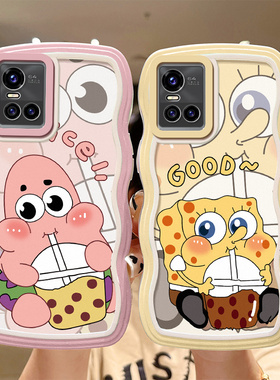 适用vivo s10pro手机壳时尚女学生v2121a个性海绵宝宝vovo s10保护套ins风vivis10pro卡通可爱vlvos10pr0硅胶